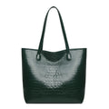 Trendy fashion tote bag 2026 new spring solid color crocodile pattern large capacity shoulder bag handbag women's bag