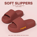 New women's platform slippers - summer indoor home casual soft sole non-slip couple's outdoor sandals & slides for men