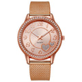 New fashion cross-border heart mesh strap quartz watch student rose gold heart diamond ladies watch wholesale silver