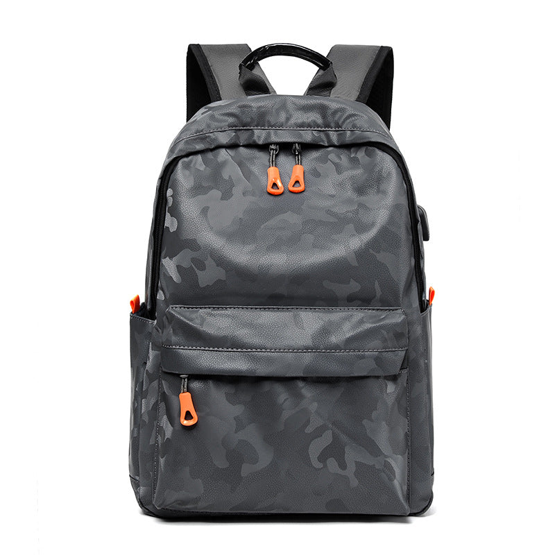 Cross-border new large-capacity fashion student schoolbag can be printed logo computer backpack trendy camouflage sports backpack