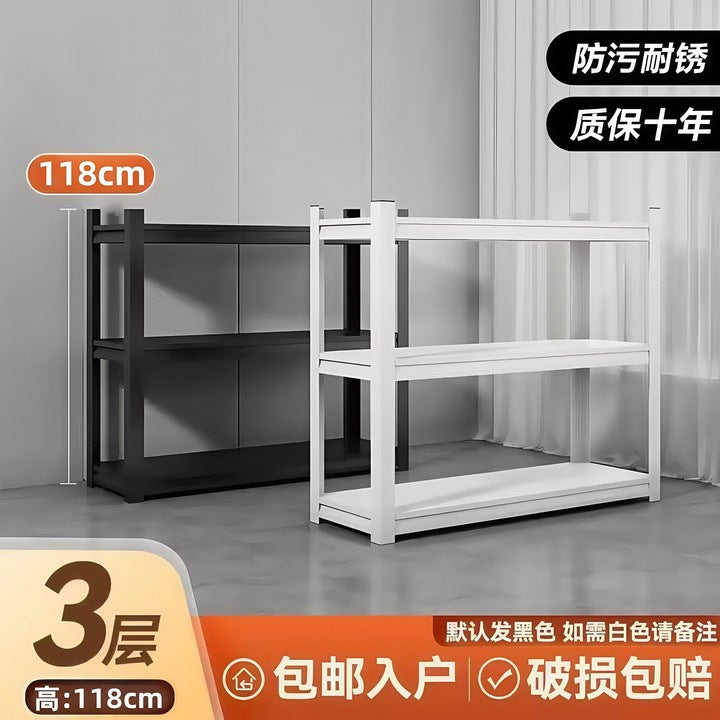 Kitchen storage rack - multi-tier organizer, carbon steel, multi-functional, freestanding, all-in-one shelf for home, sundries, and storage