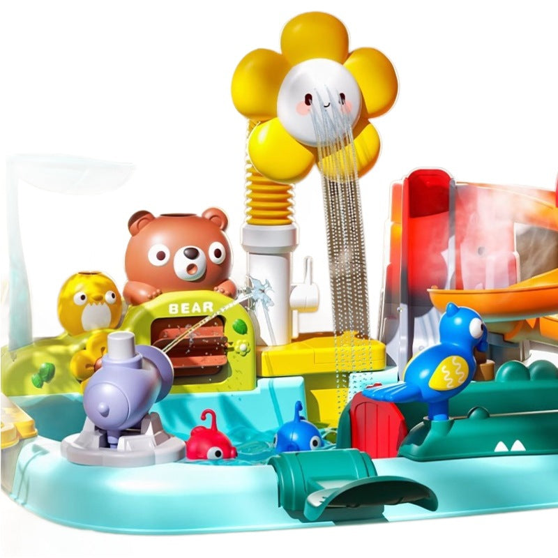 New summer water toys for kids: multifunctional water park with fishing pool, electric faucet, dishwasher, and magnetic features