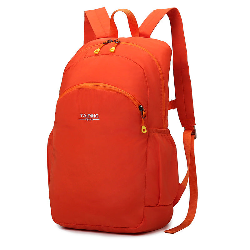 New foldable storage backpack women's travel bag simple casual nylon lightweight outdoor backpack schoolbag