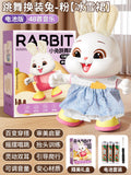 Pink rabbit [48 music] gift box battery model + ice and snow skirt