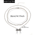 Halloween necklace wholesale fashion cross-border jewelry exaggerated sense of design bows skull dark style clavicle chain