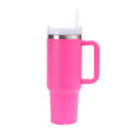 40oz 304 stainless steel large capacity insulated tumbler with handle, vacuum straw, car cup, gift water bottle, business gift