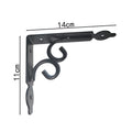 European style flower triangle bracket bracket triangle support iron frame wall storage rack layer right angle fixed tripod bracket