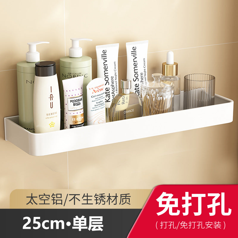 White toilet rack No punching Wall-mounted toilet Toilet washstand Wall bathroom storage rack