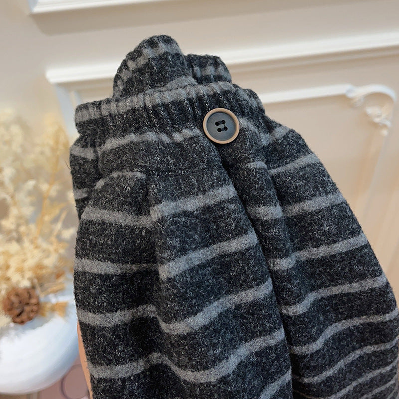 New korean style trendy autumn and winter girls' pants, kids' fleece-lined thickened korean style baby girl outerwear casual children's thick pants