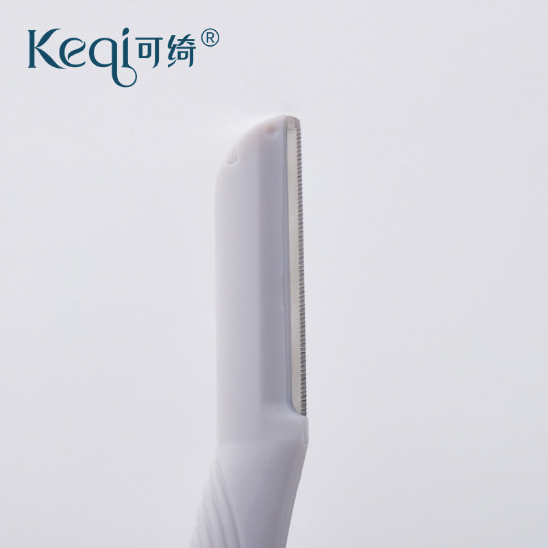 Keqi single blade eyebrow trimmer eyebrow trimmer with security guard net women's razor eyebrow shape with eyebrow comb bevel