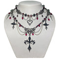 Halloween cross necklace wholesale cross-border retro dark heavy industry gothic style necklace accessible luxury niche sweater chain