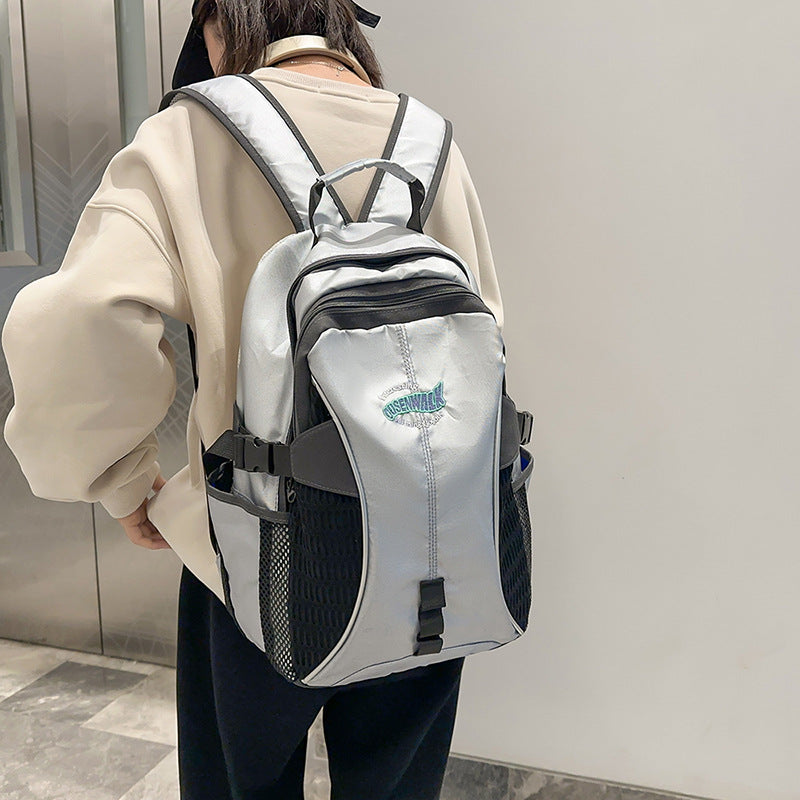 Retro outdoor travel backpack women 2025 new sports student schoolbag large capacity commuter bag trendy cool backpack
