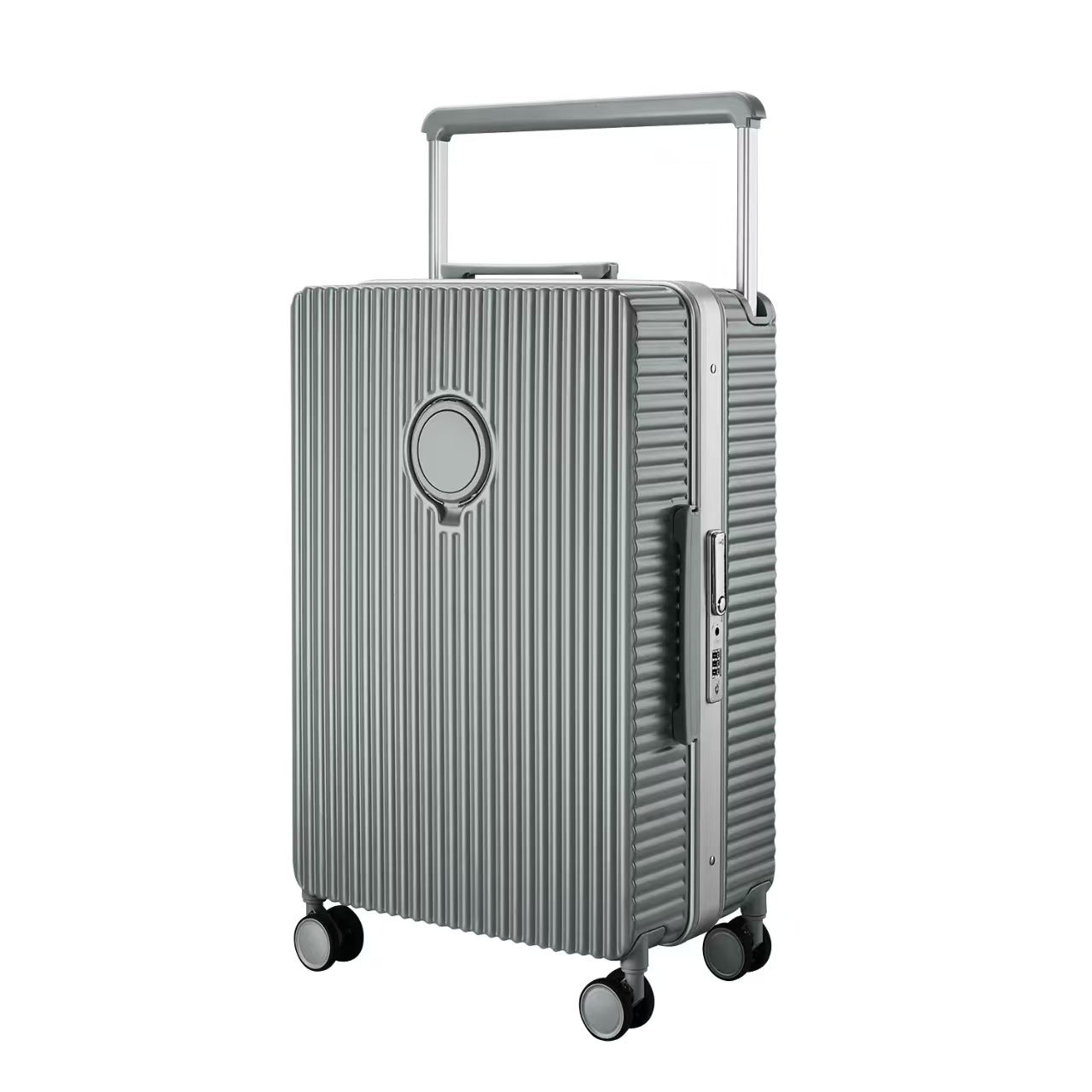 Light and wear-resistant PC material small multi-functional password box, can board 24-inch silent wheel large-capacity suitcase