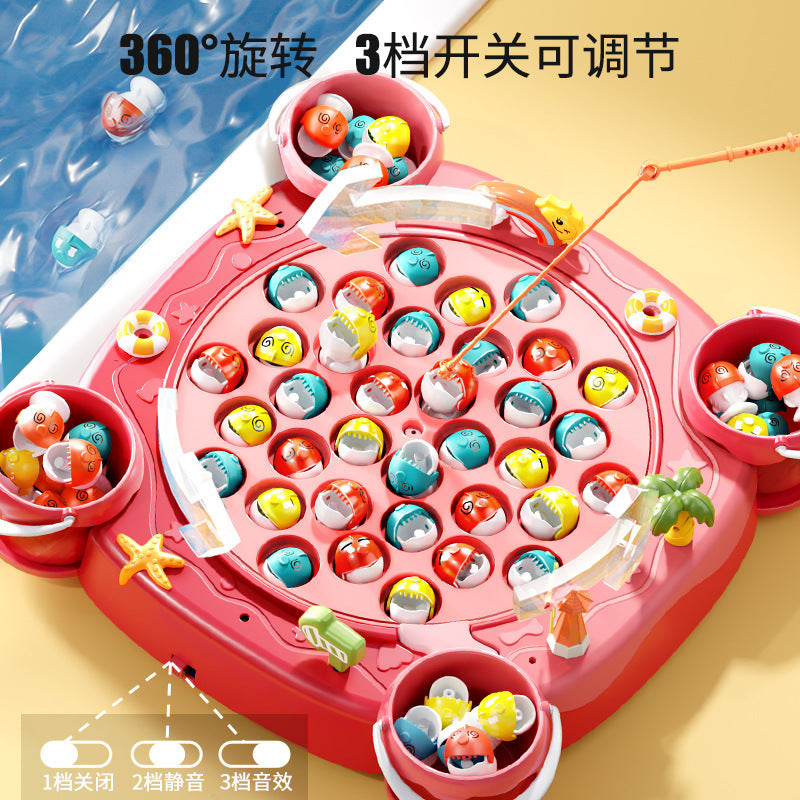 Electric magnetic fishing game - early education, educational, musical, interactive pretend play toy for boys and girls - wholesale gifts