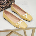 Trendy niche women's flats, 2026 spring/summer new collection, woven bow square-toe low-heeled pumps