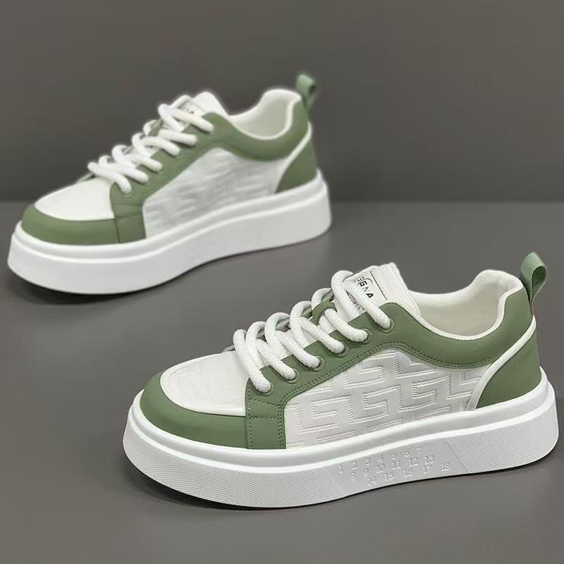 Men's spring breathable 2025 new thin casual white sneakers trendy korean style versatile men's athletic skate shoes