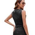 European and american cross-border foreign trade women's summer new look  independent station washed denim vest short vest trendy