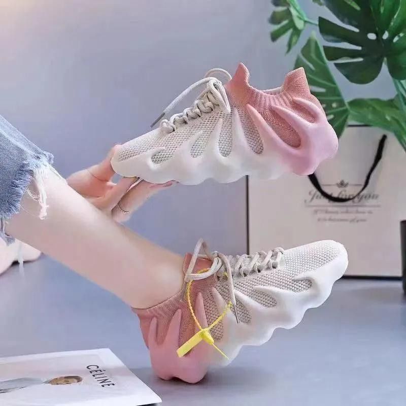 Octopus sports socks shoes for women spring and summer new arrival mesh color matching breathable running 450 volcanic coconut shoes for women