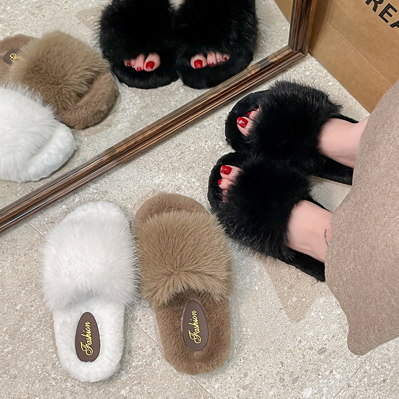 New fuzzy slippers for women - stylish, comfortable, non-slip, durable, and warm. perfect for indoor and outdoor wear