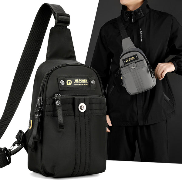 WEPOWER New Men's Portable Shoulder Crossbody Bag Multifunctional Travel Casual Backpack Outdoor Commuter Breast Bag