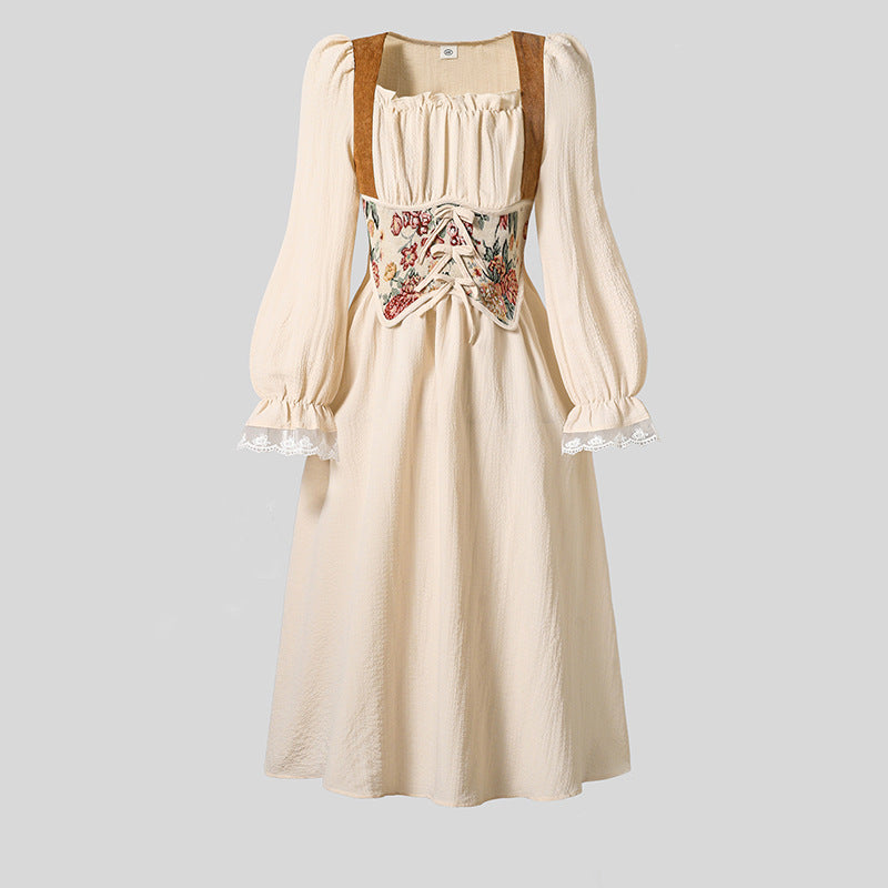 Girls' dress - cross-border children's wear -  spring/autumn new collection - french court style medieval retro long-sleeved princess dress