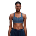 Front zip high-impact sports bra for women, one-piece cup, shockproof, push-up yoga bra with adjustable straps d25115