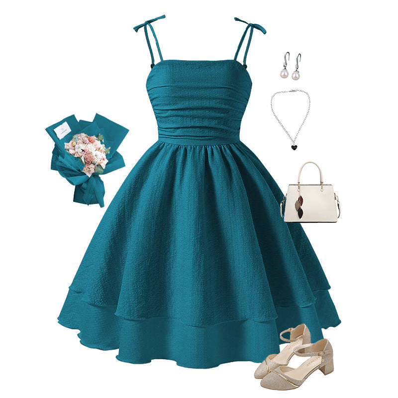 Girls' dress - cross-border children's wear -  european & american spring/summer  hot seller - spaghetti strap princess party dress