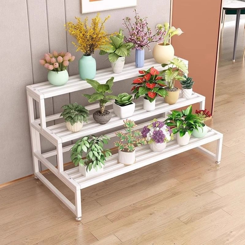 Flower stand outdoor courtyard balcony outdoor potted plant storage rack modern casual multi-layer floor-standing potted plant rack display rack