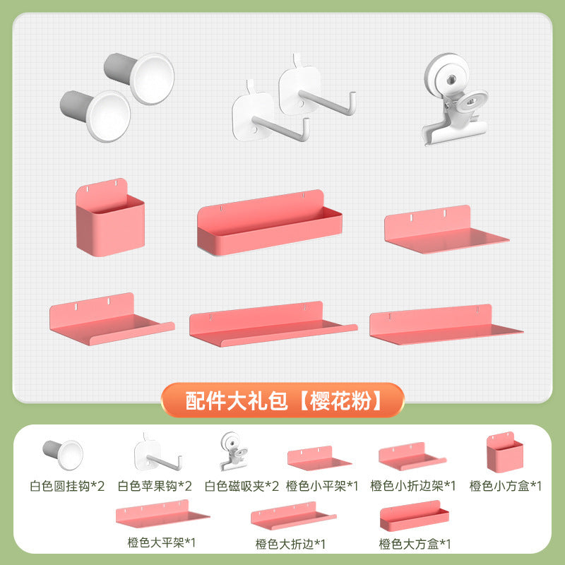 【perforated pegboard shelving】multi-tier shelving unit bookshelf kitchen storage rack shoe rack side panel steel shelving