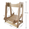 Cat hanging basket solid wood cat nest cat swing dog nest pet hammock dog cradle sleeping nest hemp rope hanging nest dog rocking bed
