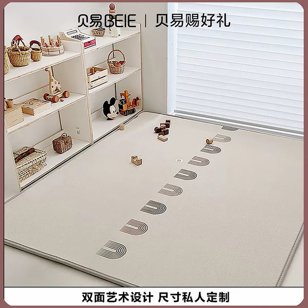 Beiyi baby crawling mat xpe reel type baby home game floor mat 2cm thickened cloth surface children's crawling mat
