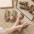 New arrival wedge sandals and slippers for women to wear when going out, non-slipaccessible luxuryladieswear style easiest for match sandals, beautiful flower sandals for women
