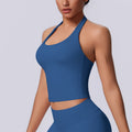 new arrival square collar halter beautiful strap chest pad high elastic long vest running fitness yoga sports seamless vest