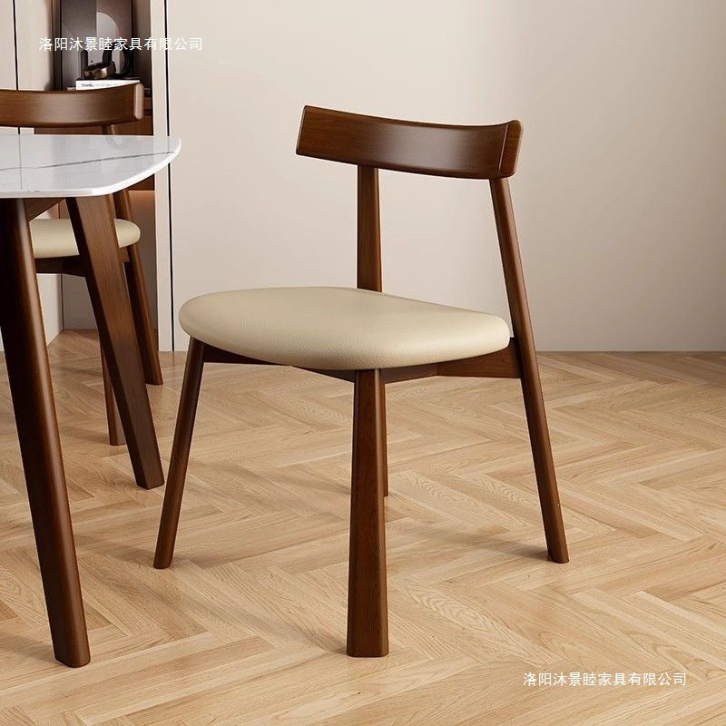 Solid wood dining chair scandinavianfrench medieval feng for home dining chair casual back dining chair black paddle restaurant bar chair
