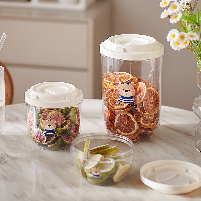 Bear sealed tank food grade coffee storage tank kitchen household plastic moisture-proof insect-proof nut grain sealed box