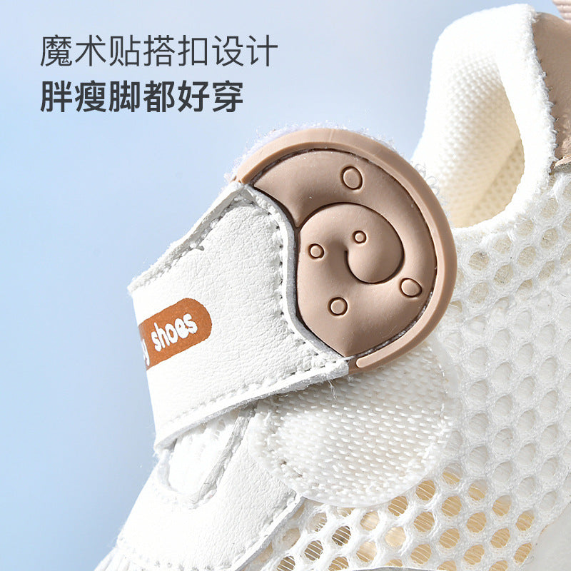 Baby sandals for boys, summer first walker shoes, 0-1-2 years old infant anti-slip soft sole mesh shoes for babies and toddlers, baby girl shoes