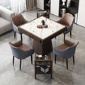 Rock slab surface: 100 tables + leather chairs*4 + side tables*2