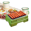 Disposable bbq grill - smokeless charcoal grill for home, camping, and outdoor bbq - portable fruitwood charcoal grill for outdoor grilling