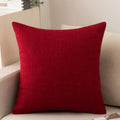 Solid color throw pillow sofa cushion cotton linen style minimalist modern office lumbar pillow square backrest bed headrest pillow