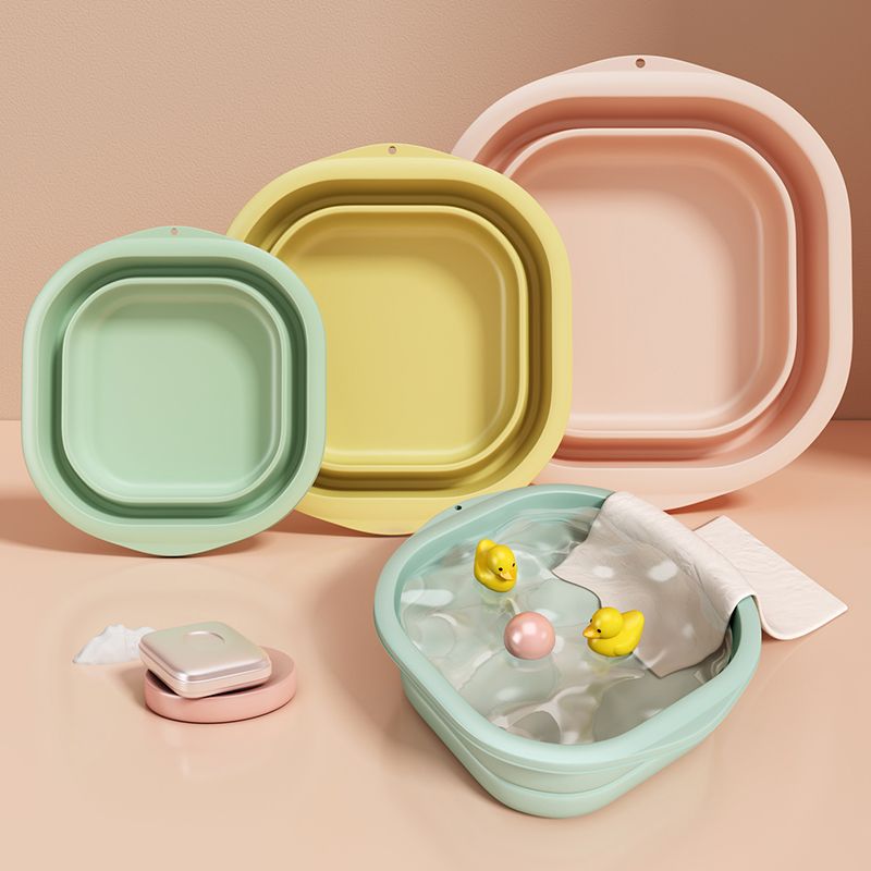 Collapsible washbasin - portable travel basin, thickened plastic basin, available in small and large sizes, perfect for home, dorm, and laundry use