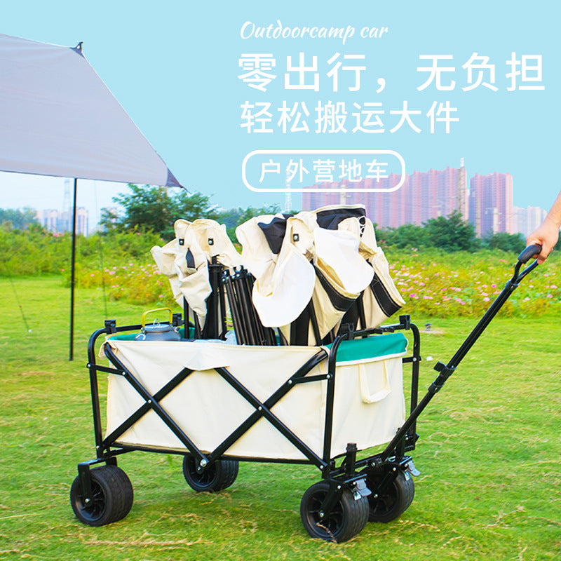 New arrival outdoor camping cart foldablecamping style small trailer camp cart lightweight foldable simple outdoor cart