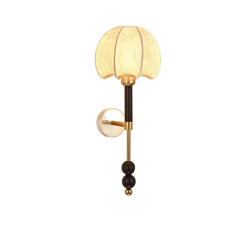 Wall lamp medieval wabi wind corridor aisle living room background wall lamp creative simple Nanyang bedroom bedside lamp 1