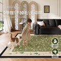 Living room carpet, no-wash, wipeable, special-shaped french retroasymmetrical sofa coffee table floor mat, large area for bedroom