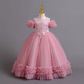 Ready-to-ship new girls' flower girl princess dress, tutu wedding dress, children's formal gown, piano recital dress, kids' dress