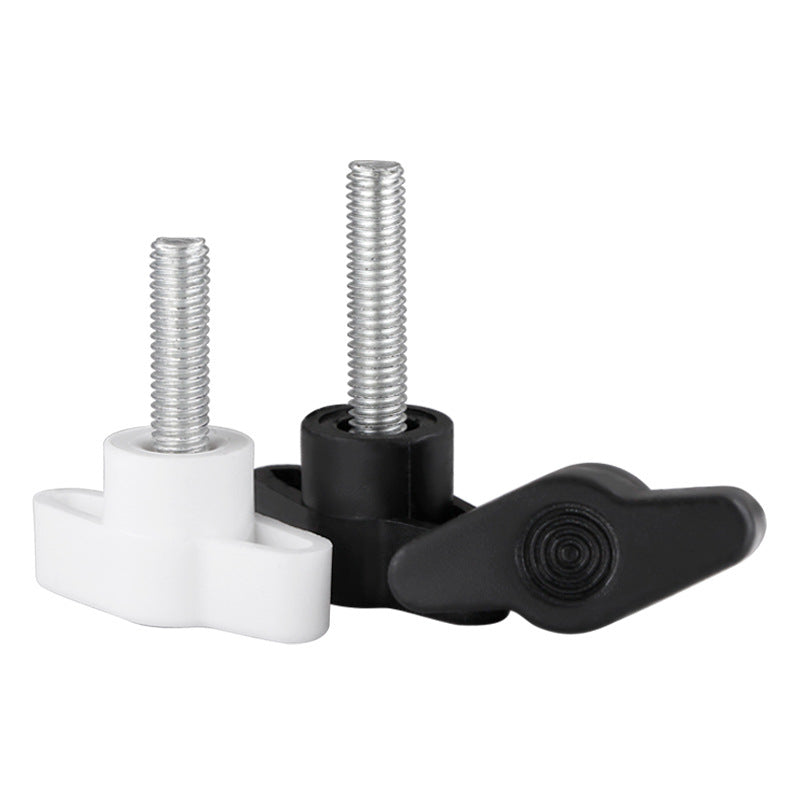Factory hexagonal plum blossom handle screw plastic glue head hand screw nail one-word knob fixing bolt processing customization