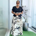 African cross-border women's spring/summer new fashion elegant african plus size maxi dress for  and
