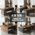 Executive office desk, modern minimalist manager's desk with computer drawer, office desk and chair set for employees