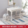 Dining table for home, small apartments, minimalist modern glass and solid wood folding rectangular dining table, european style dining table and chair set