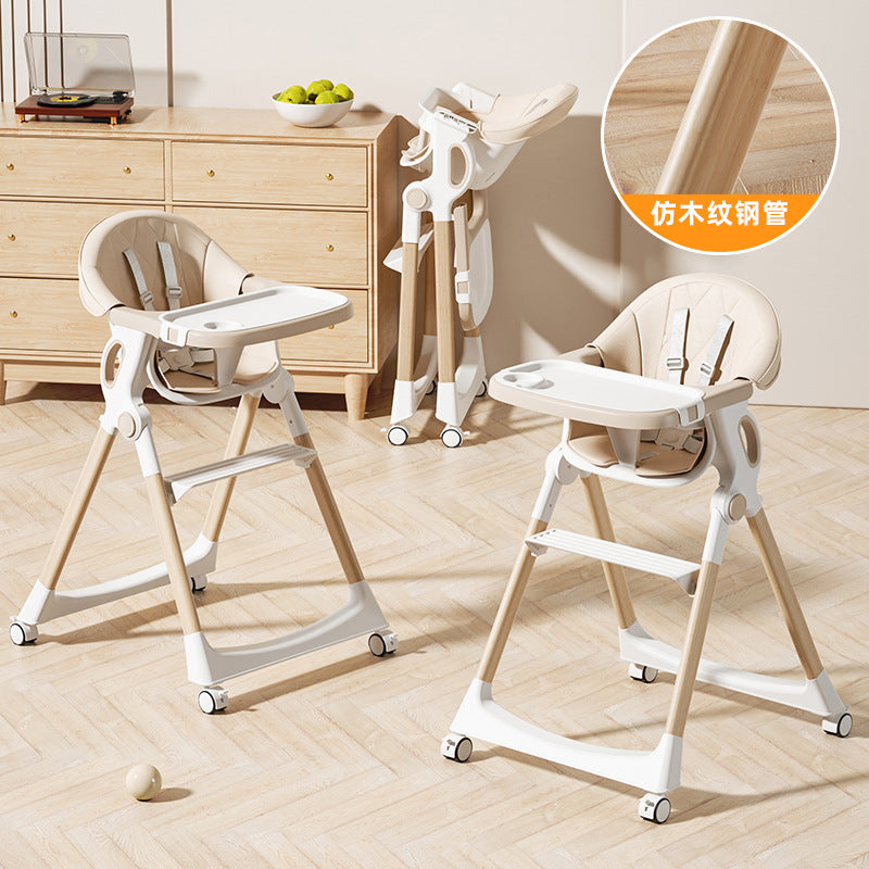 New baby high chair - multifunctional, portable, anti-tip, and grow-with-me design for home use