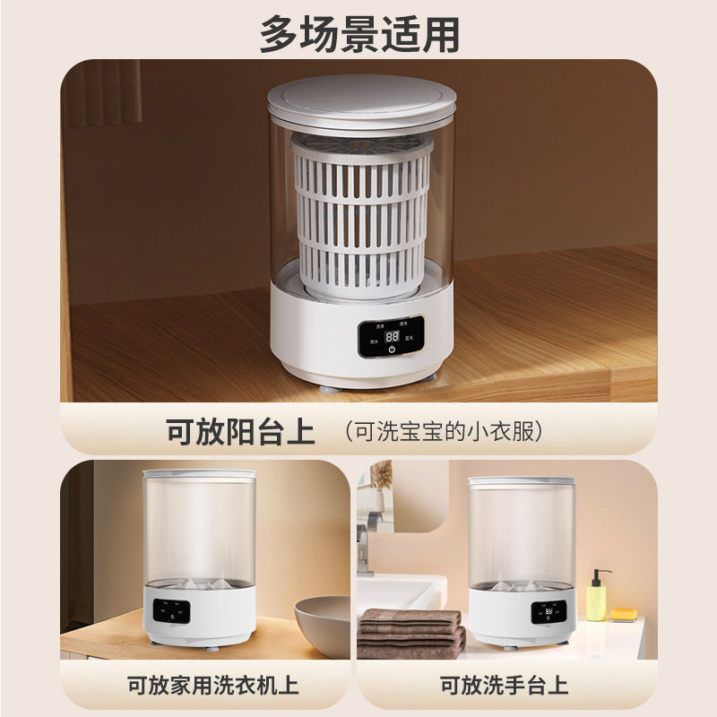 fully automatic small washing machine 4l foldable rental house portable small mini intimates pants cleaning machine